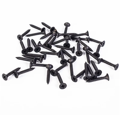 Sekrup Drywall Fosfat Hitam antuk Papan Gipsum & Perbaikan Stud Logam